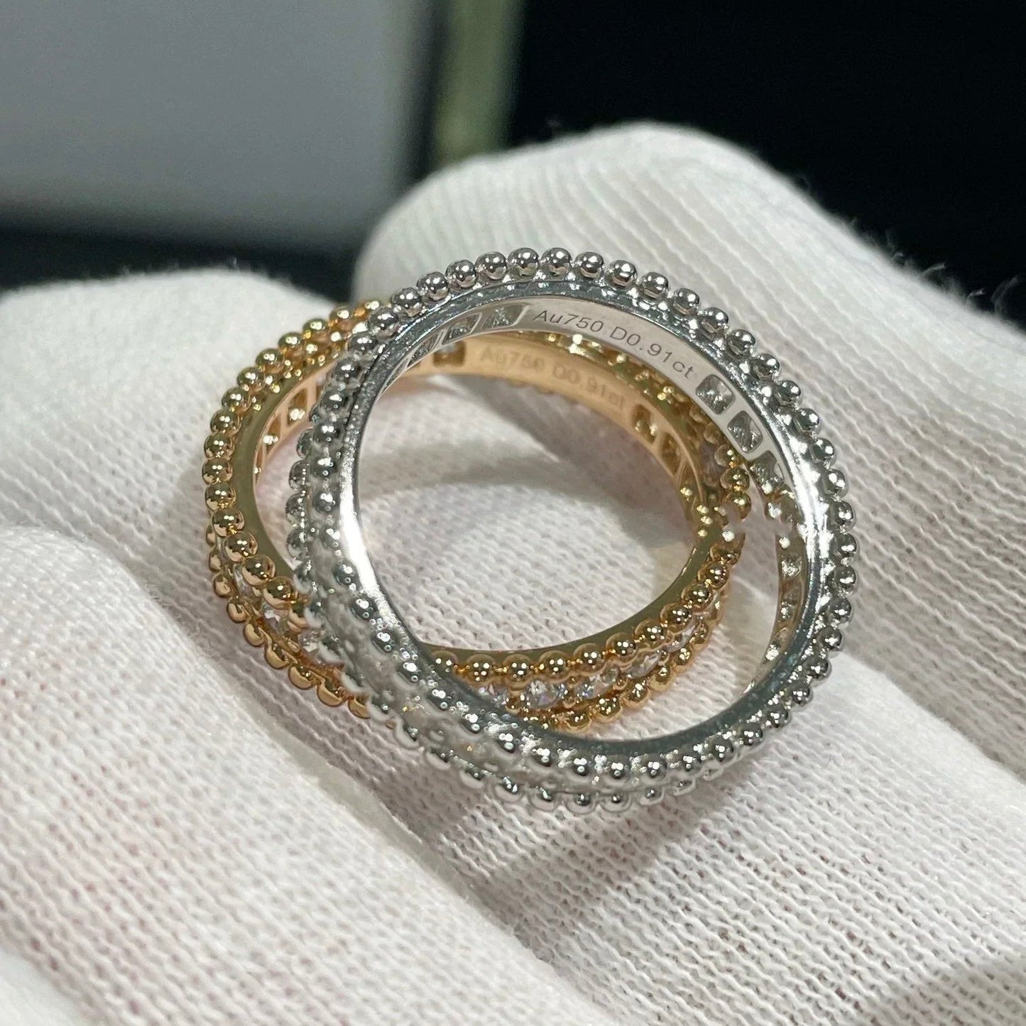 [AuraEcho Jewelry]PERLEE DIAMOND ROSE GOLD RING