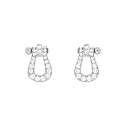 [AuraEcho Jewelry]FORCE 10 FULL DIAMOND STUD EARRINGS MINI MODEL