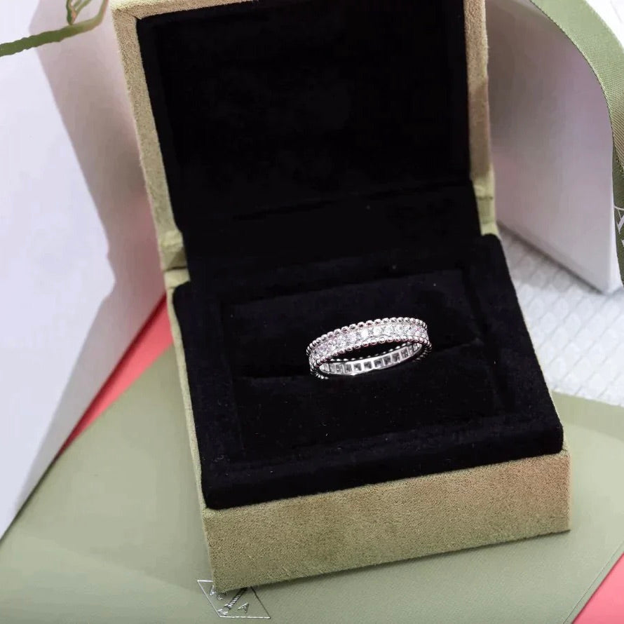 [AuraEcho Jewelry]PERLEE DIAMOND SILVER RING