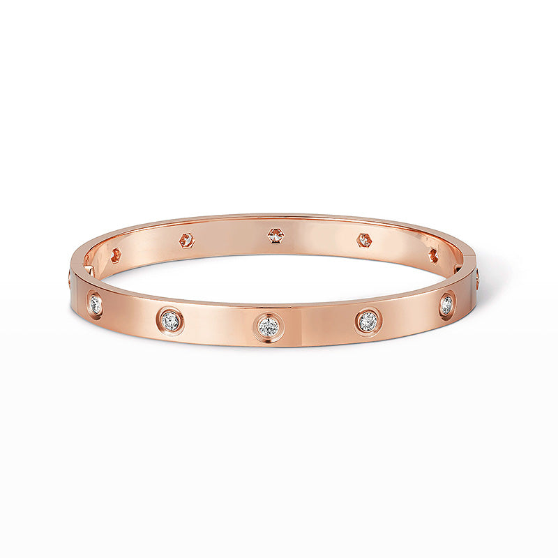 [AuraEcho Jewelry]LOVE BRACELET 6.1MM 10 DIAMONDS