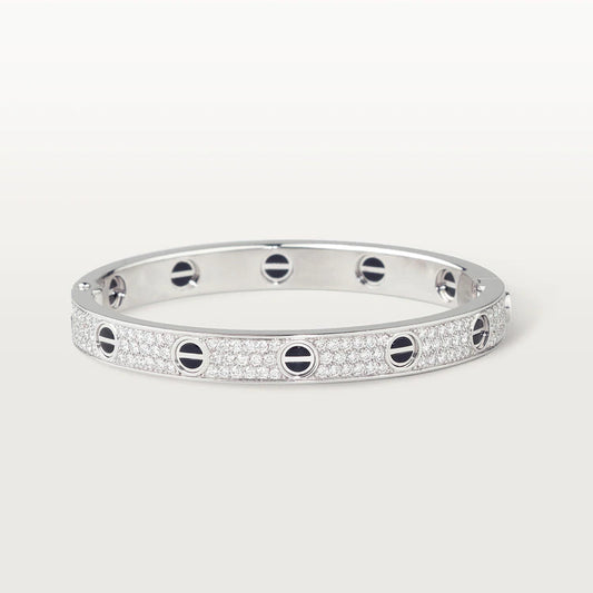 [AuraEcho Jewelry]LOVE BRACELET 6.1MM DIAMOND-PAVED CERAMIC