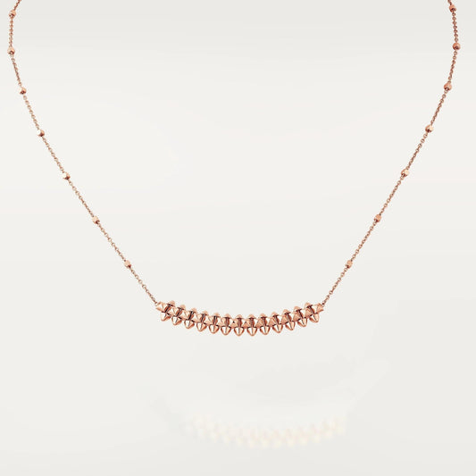[AuraEcho Jewelry]CLASH PINK GOLD NECKLACE
