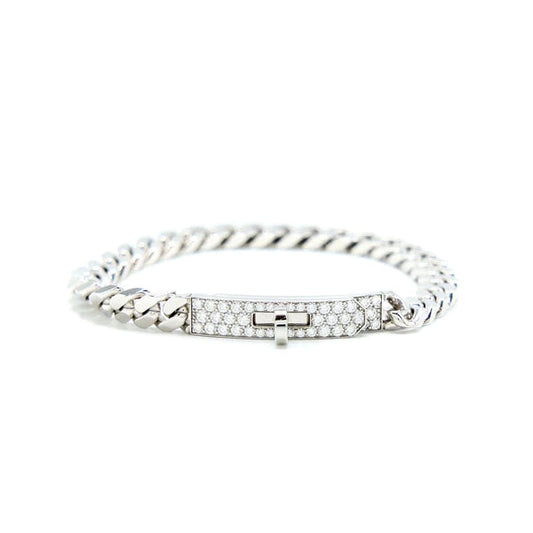 [AuraEcho Jewelry]KELLY CHAIN SILVER DIAMOND BRACELET