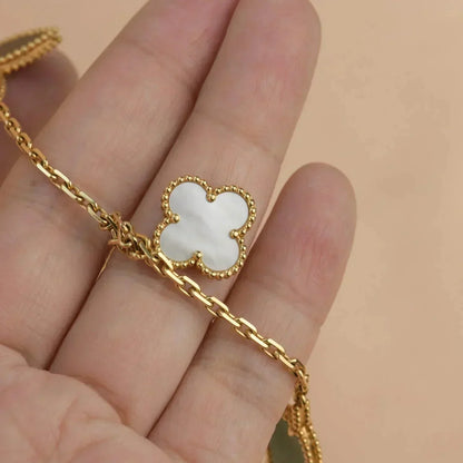 [AuraEcho Jewelry]LUCKY SPRING 5 MOTIF GOLD BRACELET