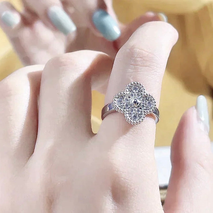 [AuraEcho Jewelry]CLOVER DIAMOND RING