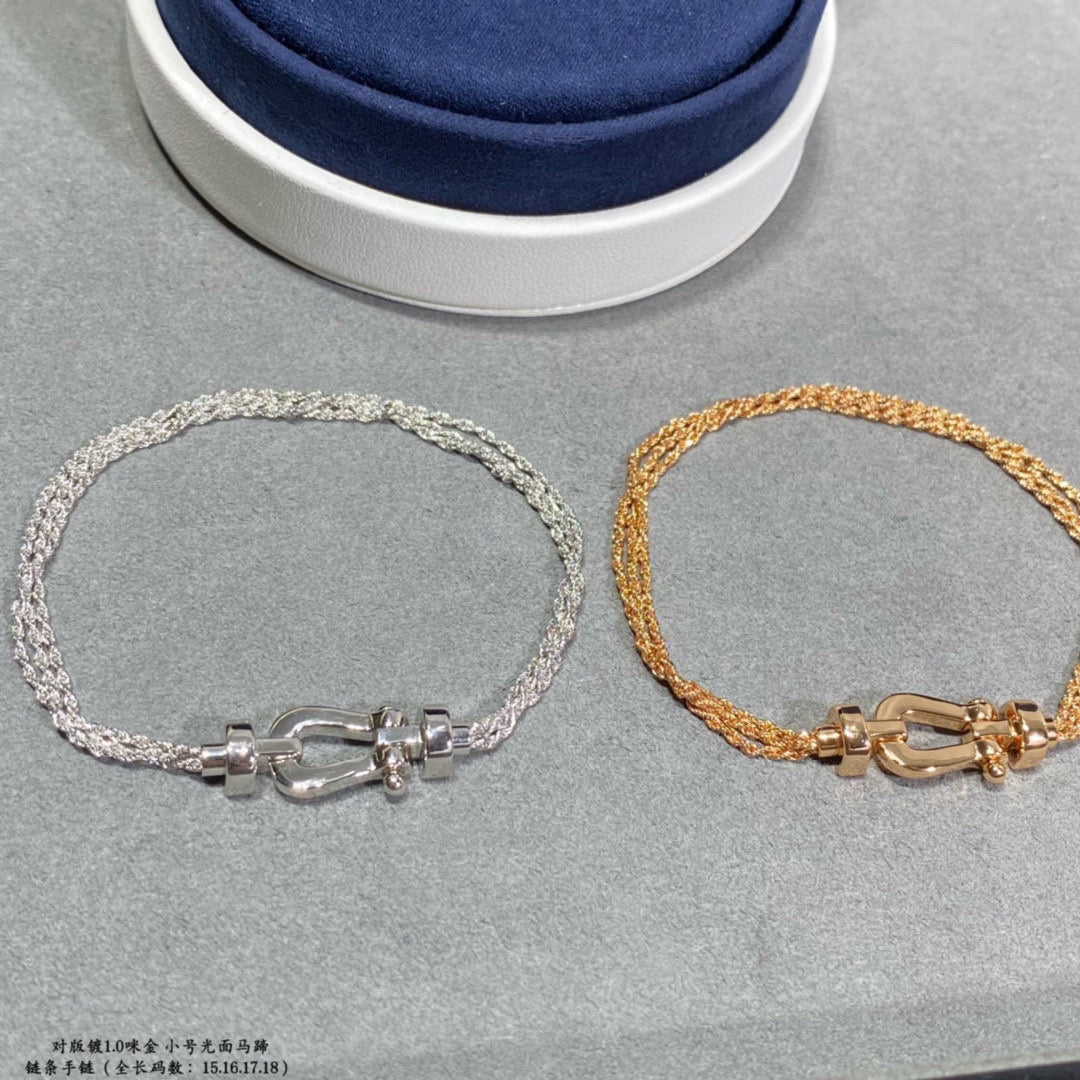 [AuraEcho Jewelry]FORCE SMALL HORSESHOE  DIAMOND CHAIN ROPE BRACELET