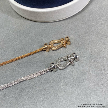 [AuraEcho Jewelry]FORCE SMALL HORSESHOE  DIAMOND CHAIN ROPE BRACELET