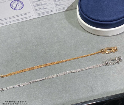 [AuraEcho Jewelry]FORCE SMALL HORSESHOE  DIAMOND CHAIN ROPE BRACELET