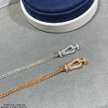 [AuraEcho Jewelry]FORCE SMALL HORSESHOE  DIAMOND CHAIN ROPE BRACELET