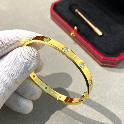 [AuraEcho Jewelry]LOVE BRACELET 6.1MM 10 DIAMONDS