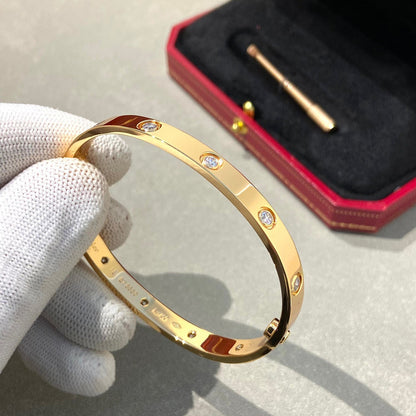 [AuraEcho Jewelry]LOVE BRACELET 6.1MM 10 DIAMONDS