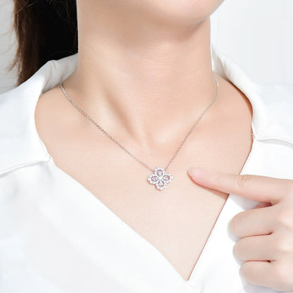 [AuraEcho Jewelry]LOOP NECKLACE FULL MOTIF DIAMOND 16MM MULTIPLE COLORS