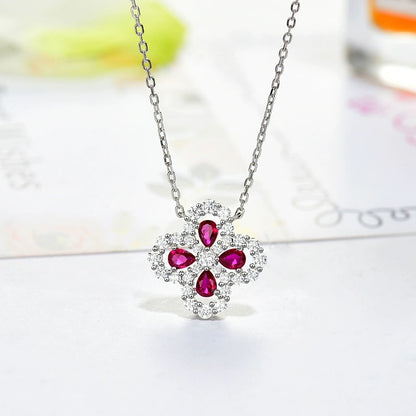 [AuraEcho Jewelry]LOOP NECKLACE FULL MOTIF DIAMOND 16MM MULTIPLE COLORS