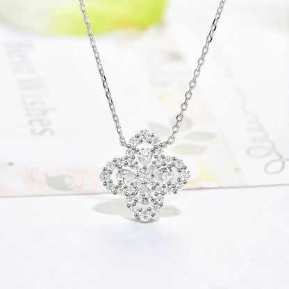[AuraEcho Jewelry]LOOP NECKLACE FULL MOTIF DIAMOND 16MM MULTIPLE COLORS