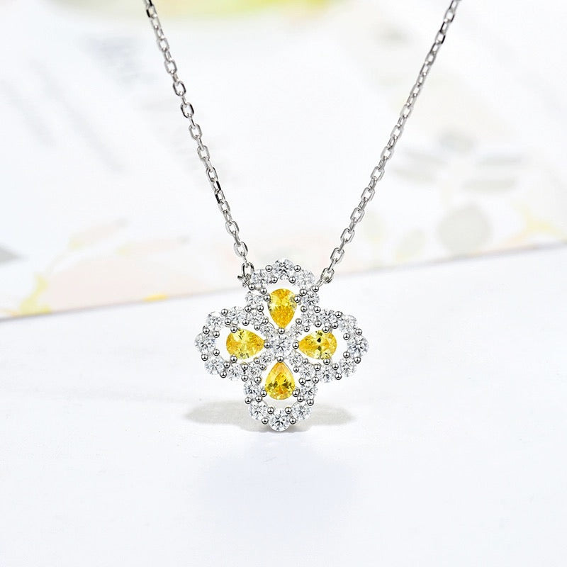 [AuraEcho Jewelry]LOOP NECKLACE FULL MOTIF DIAMOND 16MM MULTIPLE COLORS