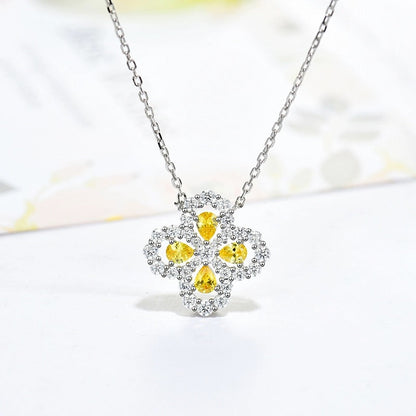 [AuraEcho Jewelry]LOOP NECKLACE FULL MOTIF DIAMOND 16MM MULTIPLE COLORS