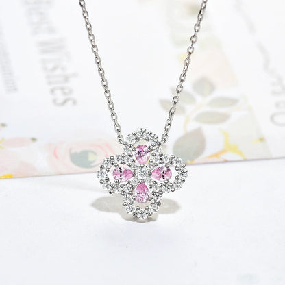 [AuraEcho Jewelry]LOOP NECKLACE FULL MOTIF DIAMOND 16MM MULTIPLE COLORS