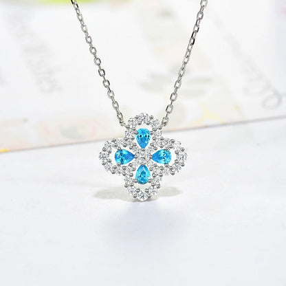 [AuraEcho Jewelry]LOOP NECKLACE FULL MOTIF DIAMOND 16MM MULTIPLE COLORS