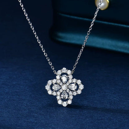 [AuraEcho Jewelry]LOOP NECKLACE FULL MOTIF DIAMOND 16MM MULTIPLE COLORS