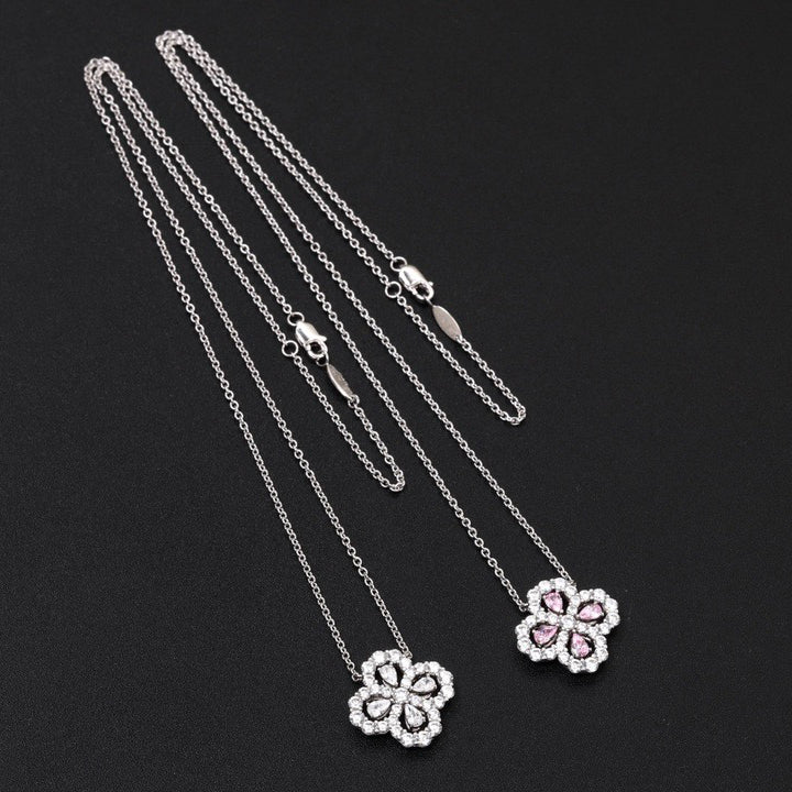 [AuraEcho Jewelry]LOOP NECKLACE FULL MOTIF DIAMOND 16MM MULTIPLE COLORS