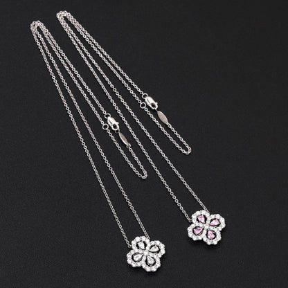 [AuraEcho Jewelry]LOOP NECKLACE FULL MOTIF DIAMOND 16MM MULTIPLE COLORS