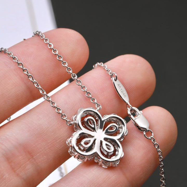 [AuraEcho Jewelry]LOOP NECKLACE FULL MOTIF DIAMOND 16MM MULTIPLE COLORS