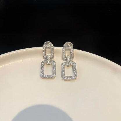 [AuraEcho Jewelry]LINKS MEDIUM EARRINGS DIAMOND