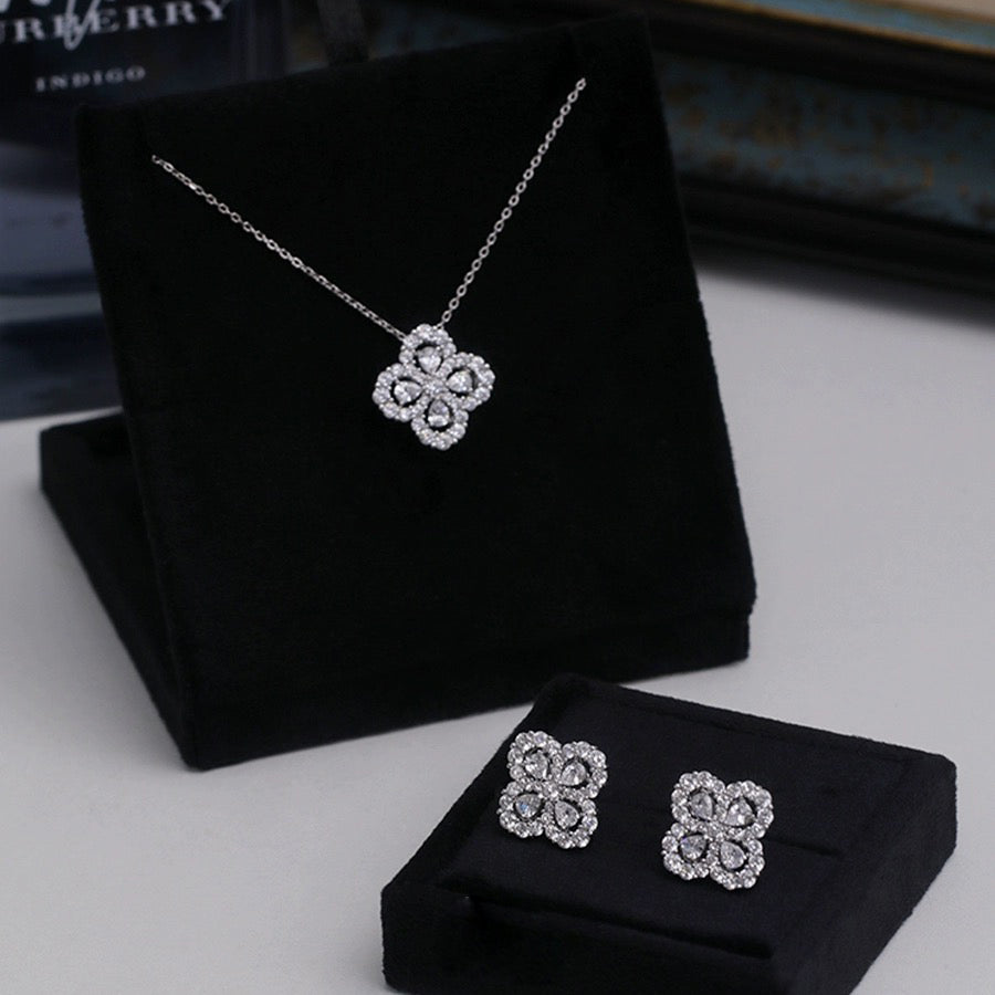 [AuraEcho Jewelry]LOOP NECKLACE FULL MOTIF DIAMOND COMBINATION