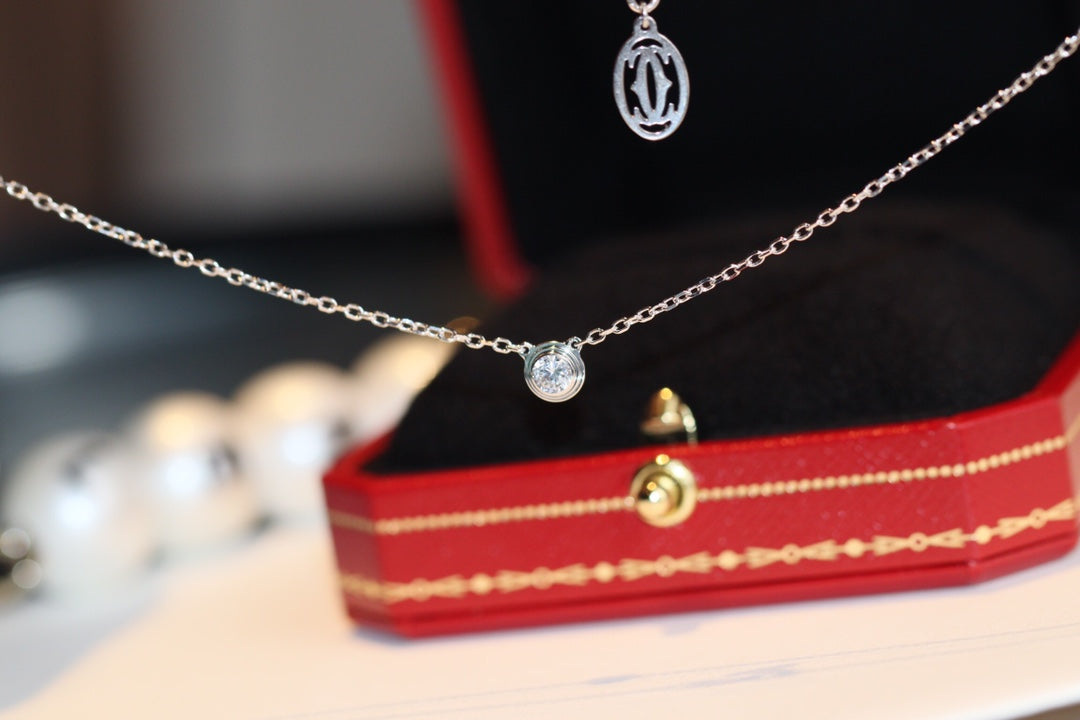 [AuraEcho Jewelry]DAMOUR DIAMOND NECKLACE