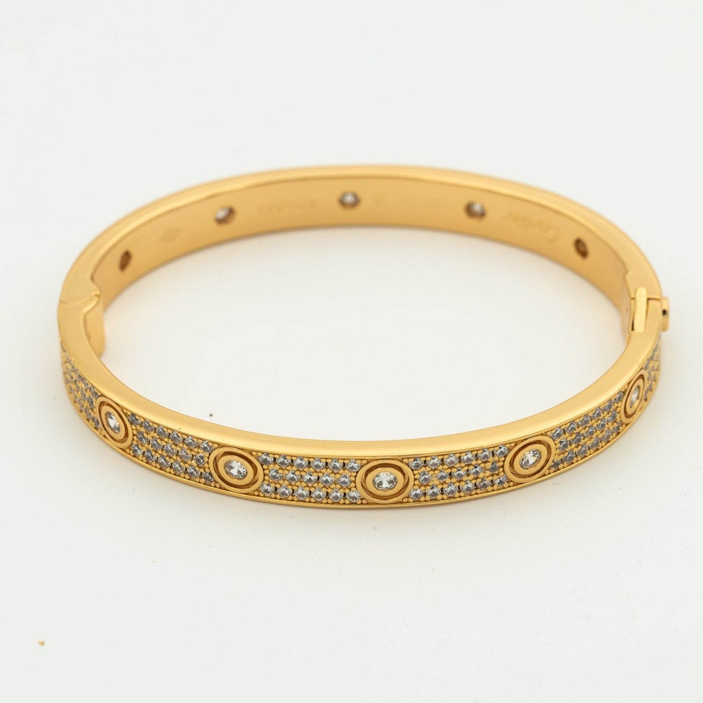[AuraEcho Jewelry]LOVE BRACELET 6.1MM DIAMOND-PAVED 10 BIG DIAMONDS