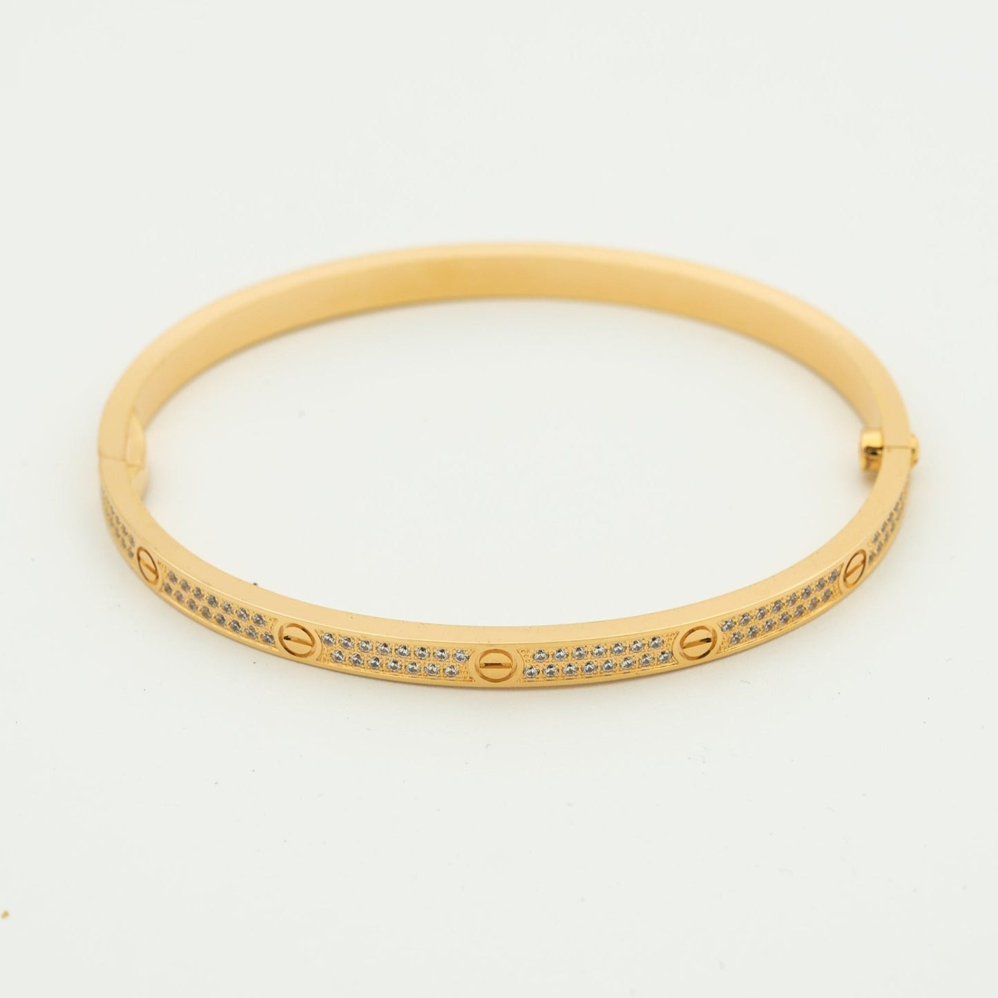 [AuraEcho Jewelry]LOVE BRACELET 3.65MM DIAMOND-PAVED SILVER
