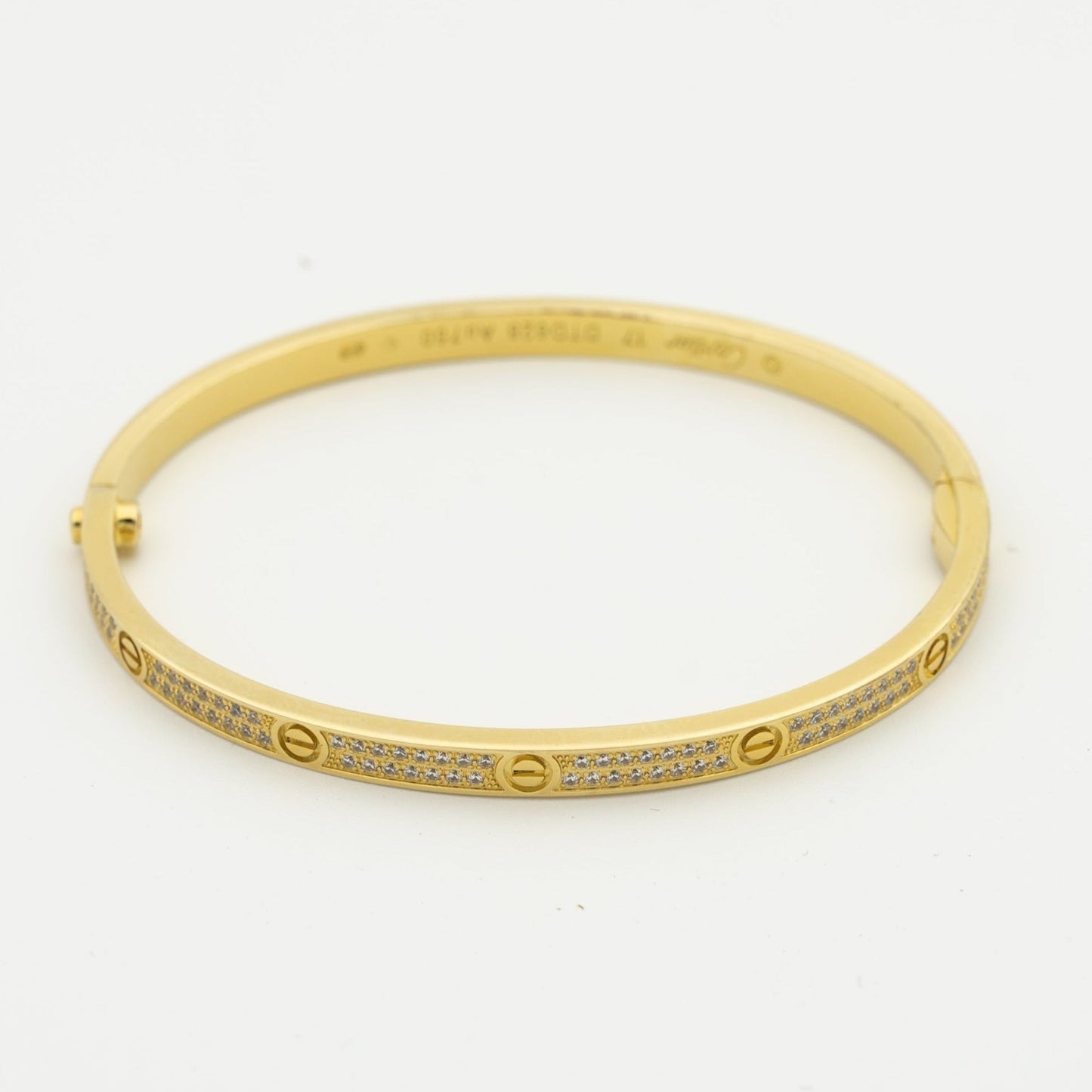 [AuraEcho Jewelry]LOVE BRACELET 3.65MM DIAMOND-PAVED SILVER