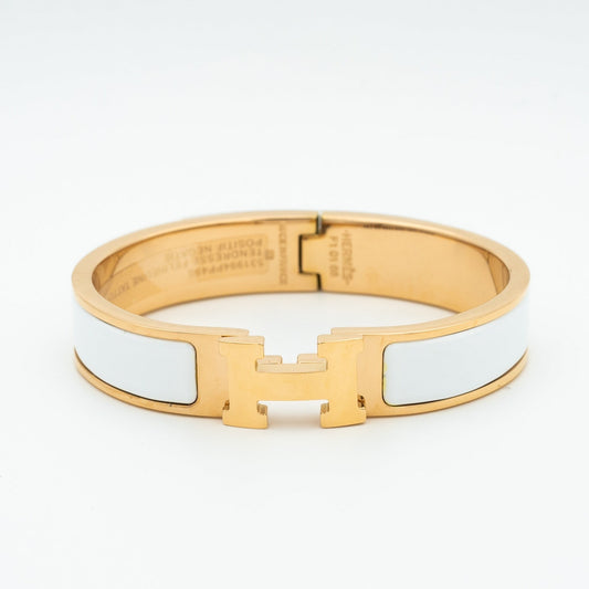 [AuraEcho Jewelry]H WHITE BRACELET