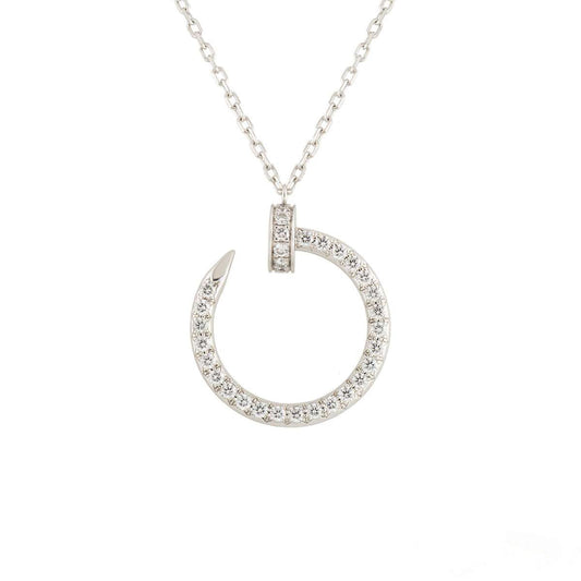 [AuraEcho Jewelry]JUSTE NECKLACE SILVER DIAMONDS