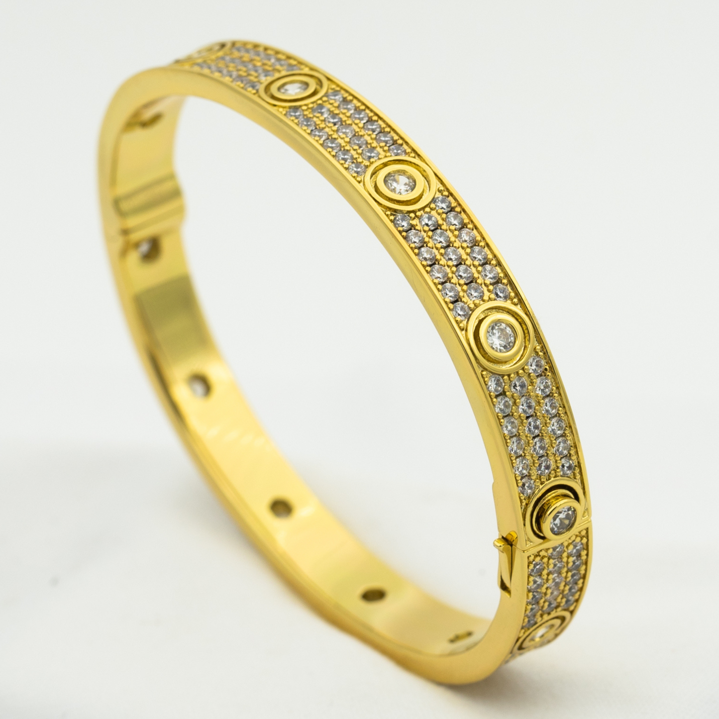 [AuraEcho Jewelry]LOVE BRACELET 6.1MM DIAMOND-PAVED 10 BIG DIAMONDS
