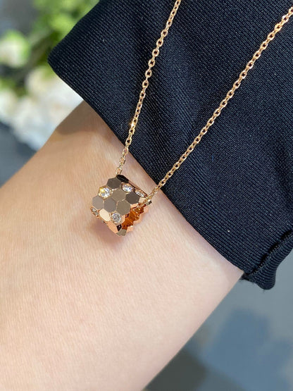 [AuraEcho Jewelry]BEE LOVE DIAMOND NECKLACE