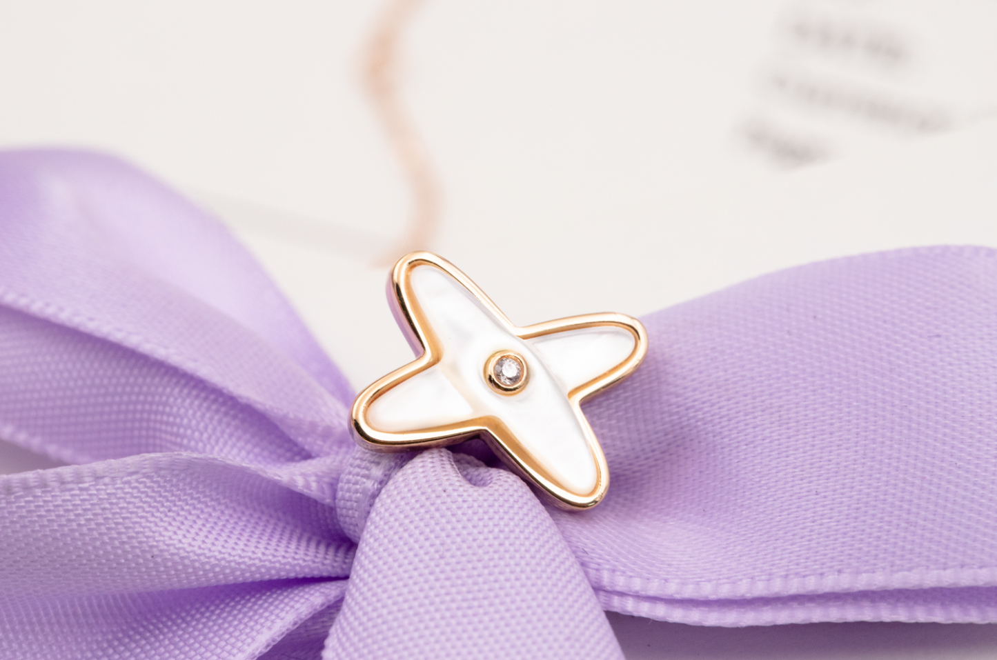 [AuraEcho Jewelry]JEUX DE WHITE MOP ROSE GOLD DIAMOND EARRINGS