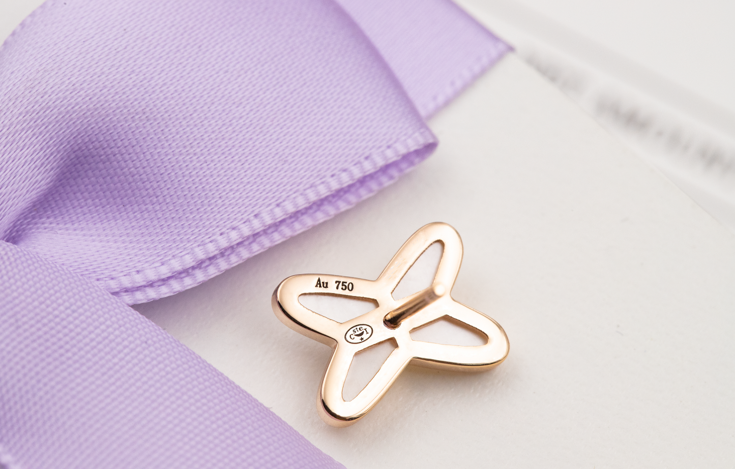 [AuraEcho Jewelry]JEUX DE WHITE MOP ROSE GOLD DIAMOND EARRINGS