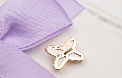 [AuraEcho Jewelry]JEUX DE WHITE MOP ROSE GOLD DIAMOND EARRINGS