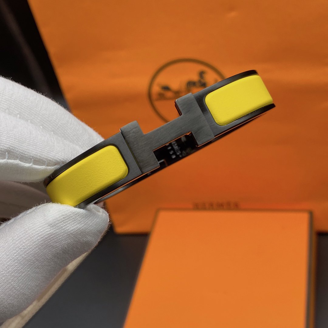[AuraEcho Jewelry]CLIC HM SO BLACK YELLOW BRACELET