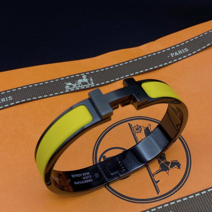 [AuraEcho Jewelry]CLIC HM SO BLACK YELLOW BRACELET
