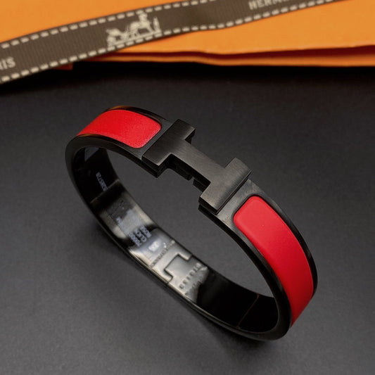 [AuraEcho Jewelry]CLIC HM SO BLACK RED BRACELET