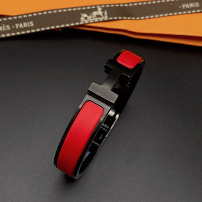 [AuraEcho Jewelry]CLIC HM SO BLACK RED BRACELET