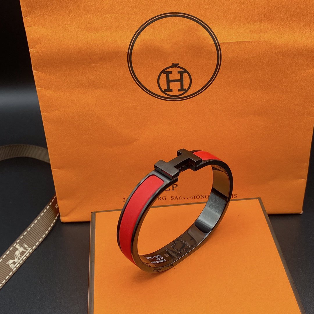 [AuraEcho Jewelry]CLIC HM SO BLACK RED BRACELET