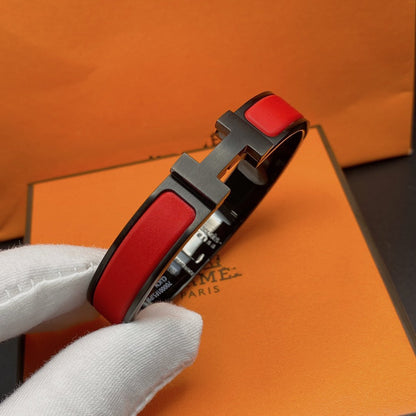 [AuraEcho Jewelry]CLIC HM SO BLACK RED BRACELET