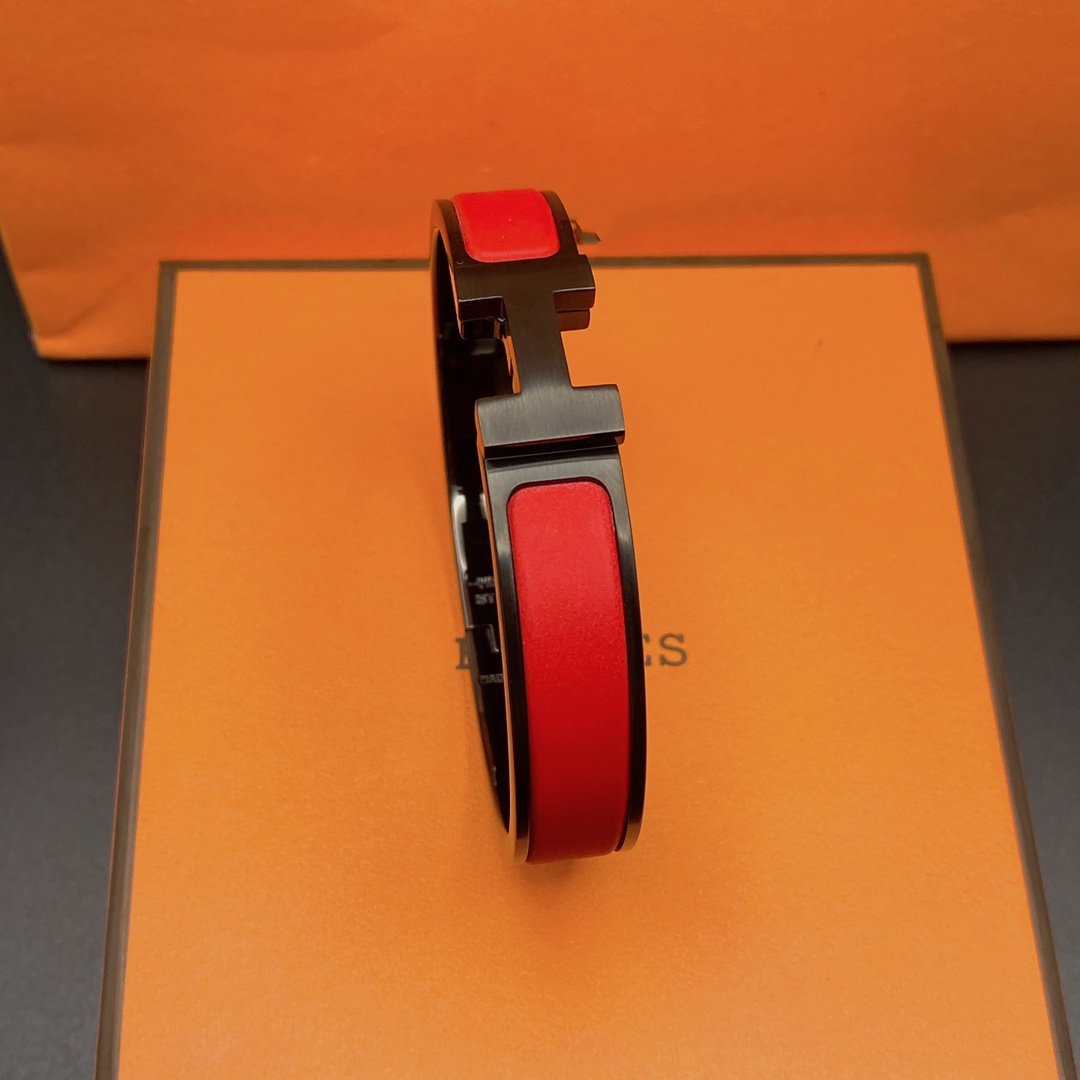 [AuraEcho Jewelry]CLIC HM SO BLACK RED BRACELET