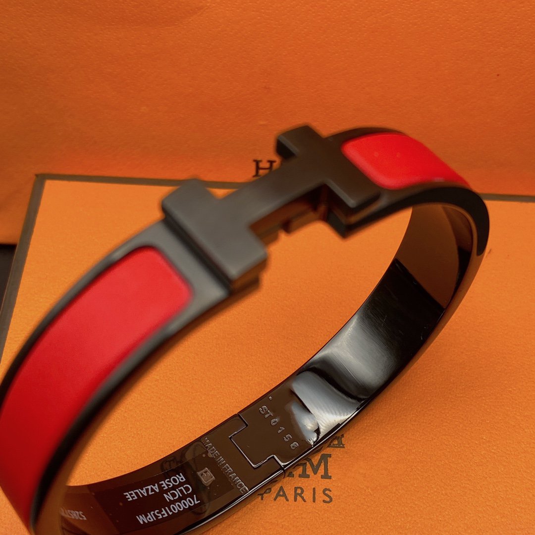 [AuraEcho Jewelry]CLIC HM SO BLACK RED BRACELET