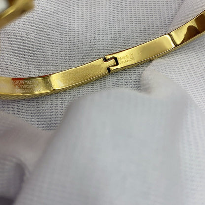 [AuraEcho Jewelry]CLASSIC HM CLIC WHITE 8MM ENAMEL BRACELET