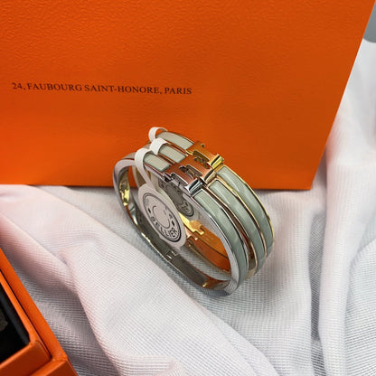 [AuraEcho Jewelry]CLASSIC HM CLIC GREEN 8MM ENAMEL BRACELET