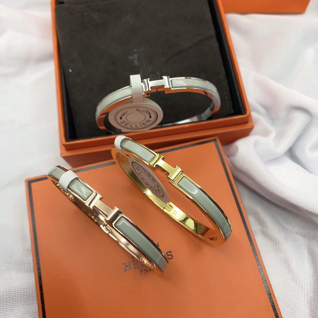 [AuraEcho Jewelry]CLASSIC HM CLIC GREEN 8MM ENAMEL BRACELET